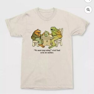Frog and Toad We Must Stop Eating Cried Toad As He Ate Another T-Shirt NWT